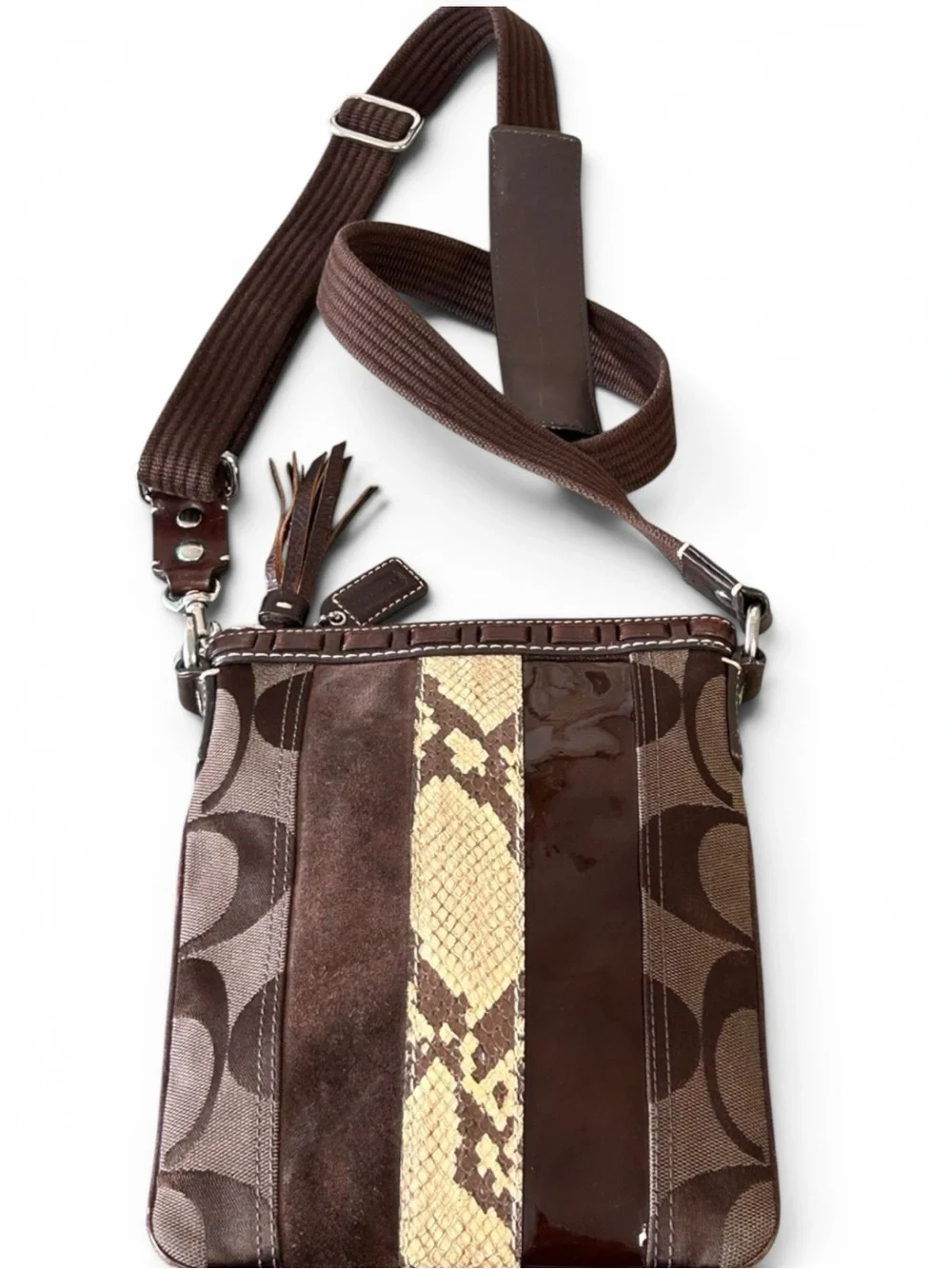 💎✨VINTAGE💎✨ COACH Hampton Python Small  Crossbody.  Excellent Condition! - Picture 5 of 8